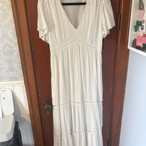 Knox Rose White Maxi Dress with Delicate Details